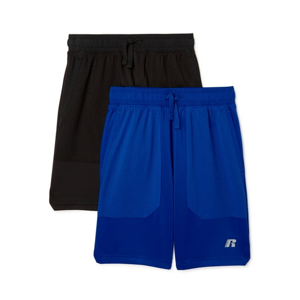 Russell Boys Level-Up Performance Shorts, 2-Pack, Sizes 4-18 & Husky ...