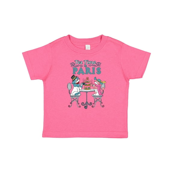 Inktastic Tea Time In Paris-Colorful French Poodles Boys or Girls Baby T-Shirt