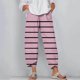 thumbnail image 3 of Pantalones de Mujer Traje Verano Cómodo de Moda Impreso Pantalones Recortados, Pantalones Elásticos Casuales, 3 of 5