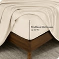 thumbnail image 4 of Bare Home Ensemble de Draps en Molleton Microplush - Ultra Doux - Poche Profonde - Très Grand Simple, Sable, 4 of 7