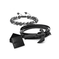 thumbnail image 1 of Brazalete De Cuentas Obsidiana Y Pulsera Hombre Hacha 2 Pzs Negro LAB.G, 1 of 2