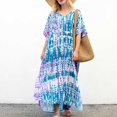 thumbnail image 4 of OVINYER Dress Women Plus Size Kaftans Casual V-Neck Long Soft Beach Maxi For Summer Classic Elegant Style, 4 of 9