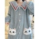 thumbnail image 4 of Thickened coral velvet nightgown for women autumn and winter plus velvet pajamas long bathrobe home wear nightgown, 4 of 5