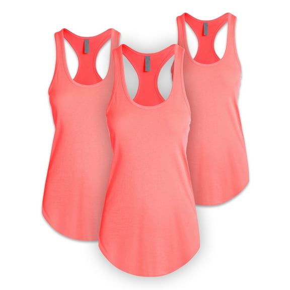 Ma Croix Women's Cotton Racerback Sleeveless Casual Tank Top 3-Pack