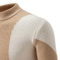 thumbnail image 5 of Handshe Men's Solid Color Round Neck Knitted Pullover - Warm & Casual Long - Sleeved Winter Sweater, 5 of 8