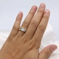 thumbnail image 5 of 2 Matching Rings Couple Ring Yellow Gold Plated Heart 1CT CZ Women Wedding Ring Sets Female, 5 of 7