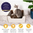 thumbnail image 5 of Hide & Scratch: XL Heavy Duty Cardboard Cat Scratcher Bed with Refillable Scratch Pad (Light Grey Diamond), 5 of 9