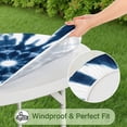 thumbnail image 5 of Blue Tie Dye Flower Mandala Pattern Round Fitted Tablecloth with Elastic Edge,Dining Table Cover Waterproof,Outdoor Round Tablecloth for Camping,Dining,Indoor and Outdoor, 5 of 7