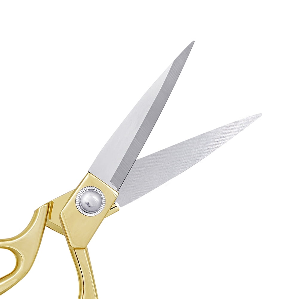 2 pc Stainless Steel Scissors with Zinc Alloy Handle Orchid Sewing Scissors golden 260mm