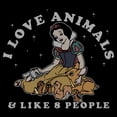 thumbnail image 2 of Juniors Snow White and the Seven Dwarfs I Love Animals and Like 8 People T Shirt, 2 of 4
