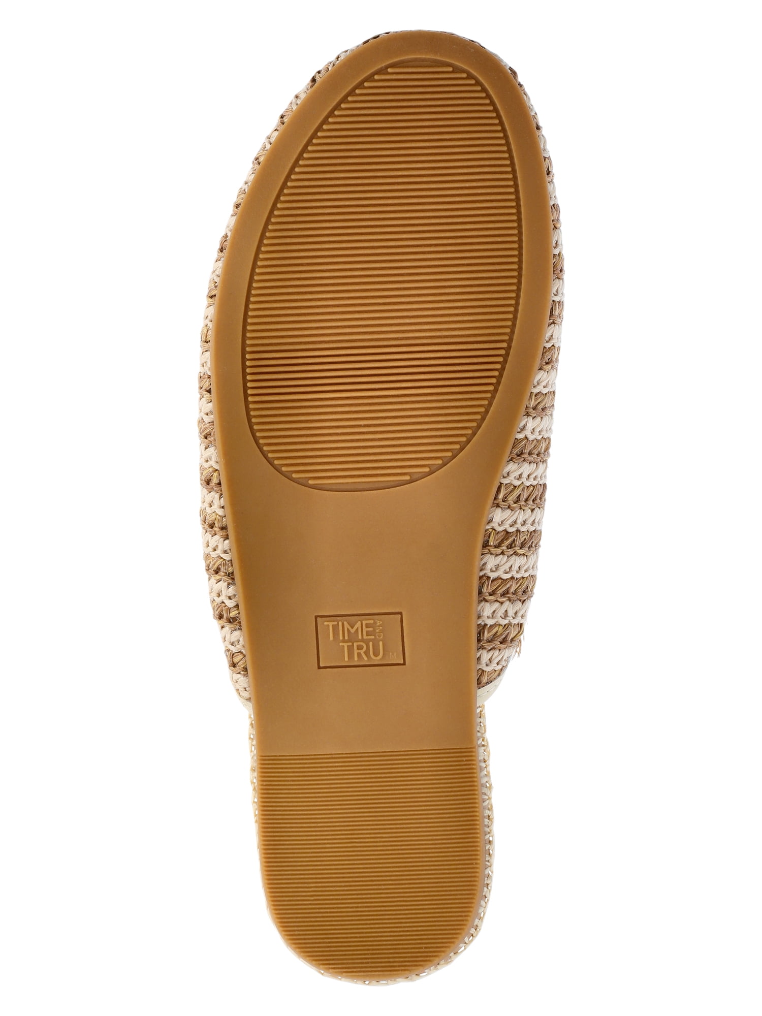 Time and Tru Women's Whipstitch Raffia Mules