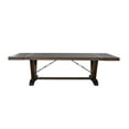 thumbnail image 2 of Flint Extendable Dining Table, 108-140 Inch, 2 Folding Leaves, Brown, 2 of 6