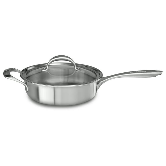 KitchenAid 5-ply Copper Core 3.5-Quart Sauté with Helper Handle and Lid (KC2C35EHST)