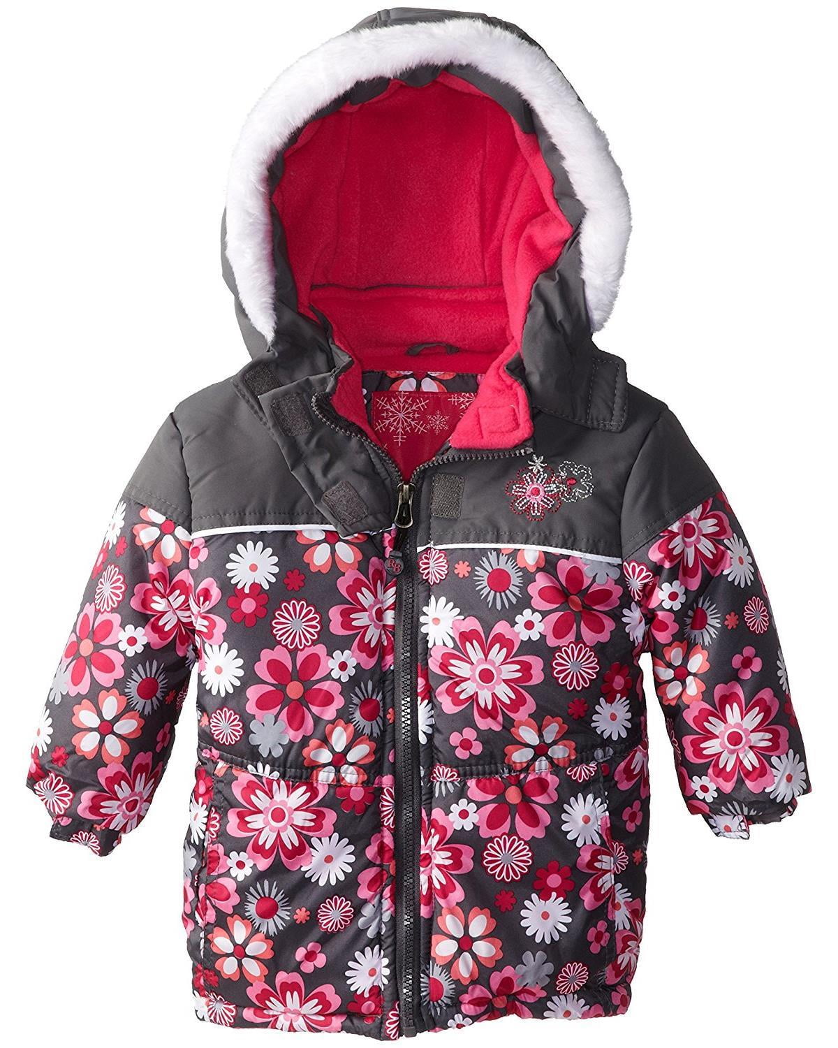 Carter's Girls Olive & Pink Parka Outerwear Jacket Size 2T 3T 4T 4 5/6 6X 
