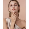 thumbnail image 2 of SNGIA Gold Plated Spiral Drop Dangle Earrings for Women, Geometric Statement Fashion Jewelry, 2 of 6