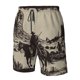 thumbnail image 4 of Balery Western Desert Cowboy Traje de Baño Estilo Hawaiano para Hombre, Shorts de Secado Rápido con Bolsillos-3X-Large, 4 of 6