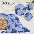 thumbnail image 3 of Palm Trees Pillow Covers Queen, Summer Vintage Tropical Trees Botanical Blue Soft Brushed Microfiber Breathable Throw Pillow Covers, Decorative Pillowcase with Zipper for Couch Sofa Bedroom 20"x30", 3 of 9