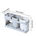 thumbnail image 2 of Dvkptbk Toothbrush Holder Cup Toothbrush Stand Plastic Cup Set Shelf Bathroom Toothpaste Storage Rack Home & Garden, 2 of 6