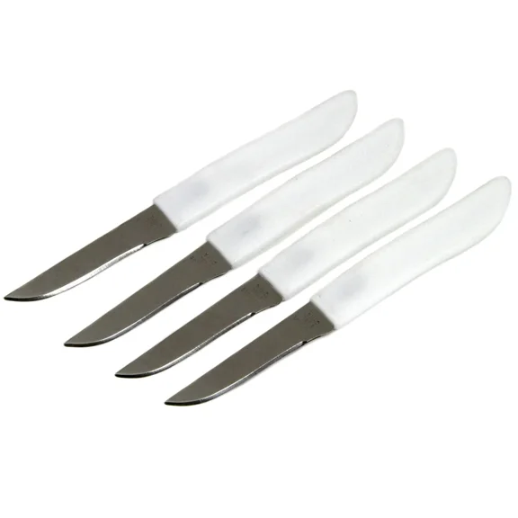 Stainless Steel Paring Knives Set Of 4 25 Inch Black Kitchen Cutlery