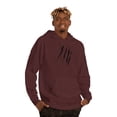 thumbnail image 4 of Effete Feline Claw Marks Scratch Unisex Hooded Sweatshirt, 4 of 4
