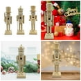 thumbnail image 2 of 25.5cm Christmas Nutcrackers King Soldier Wood Unfinished Nutcrackers Figurine Painting Craft Unpainted Puppet Ornament, 2 of 16