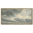 thumbnail image 4 of Drsoum Large 20x40in Natural Framed Clouds in the Sky Vintage Wall Art Landscape Painting Retro Cloudy Scenery Farmhouse Kitchen Living Room Decor, 4 of 6