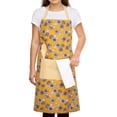 thumbnail image 3 of Mainstays Chef Kitchen Apron, 28" x 32" Cotton Apron with Pocket, Yellow Sunflower, 3 of 7