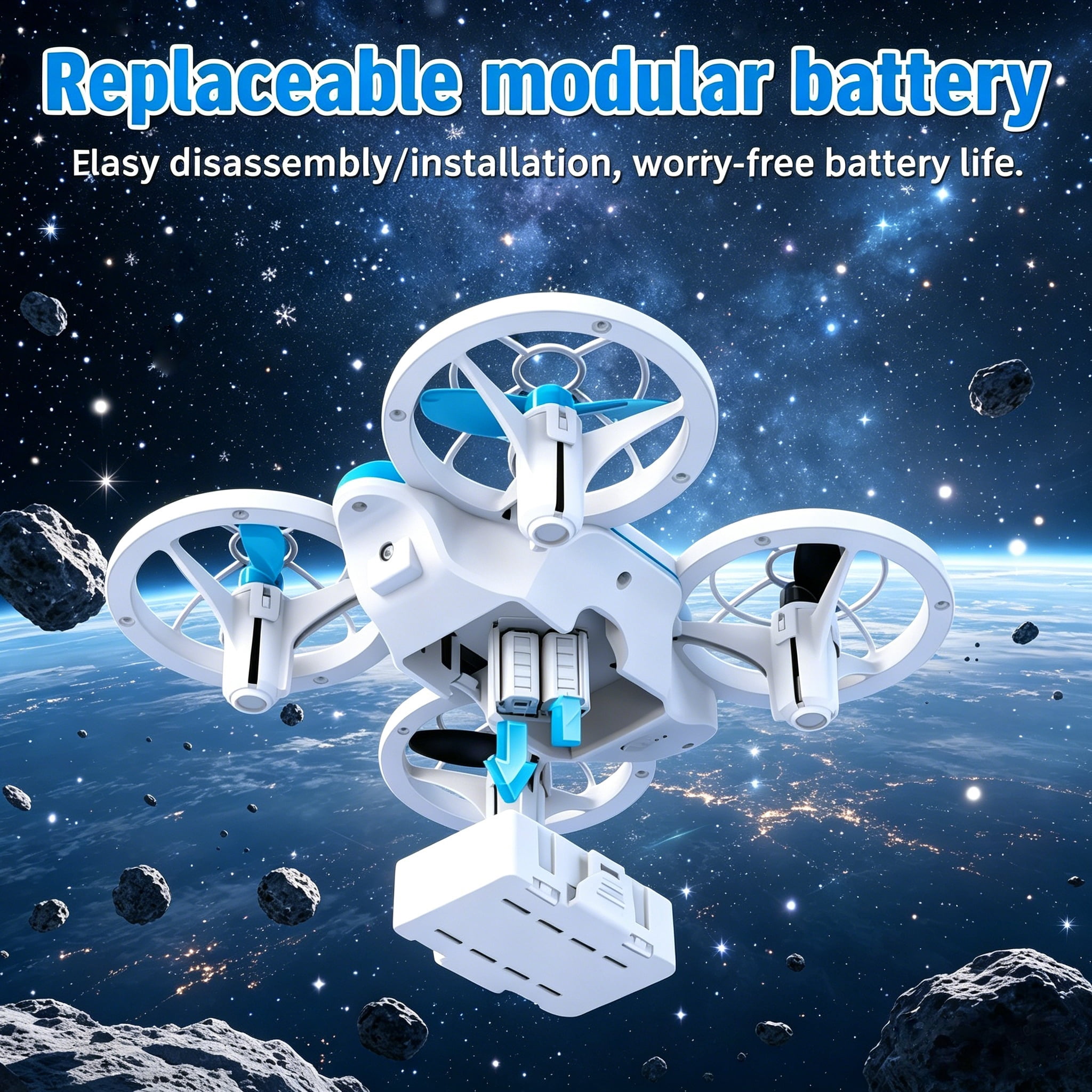 Mini Drone for Kids and Beginners with LED & Altitude Hold, RC Drone with Propeller Protection, 360°Flips, 3 Speed Mode, Indoor Outdoor Mini Quadcopter Toy Birthday Gift for Boys Girls