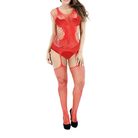 Sleep Romper Women Sexy Christmas Vintage Satin Nightie Ladies  Sexy Mesh Jacquard Polka Dot See Through Mesh Vest Camisole Jumpsuit Lingerie