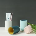 thumbnail image 4 of Firefly Hope 4Pcs Durable Plastic Bathroom Cups (2-Pack) – Unbreakable, Reusable Tumblers with Toothbrush Holder Function-Grey, 4 of 4