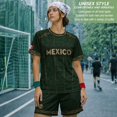 thumbnail image 5 of Zimjoy Men's 2026 Mexico Jersey Shirts Mexican Soccer Jerseys for Men Short Sleeve Crew Neck Athletic Soccer T Shirts Army Green L, 5 of 8