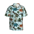 thumbnail image 2 of Dinosaurs Men'S 3d Print Casual Button Down Shirts, Novelty Hawaiian Short Sleeves 2xl, 2 of 8