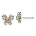 thumbnail image 1 of 925 Sterling Silver Citrine Stud Earrings Birthstone November Arrow Bow, 1 of 6