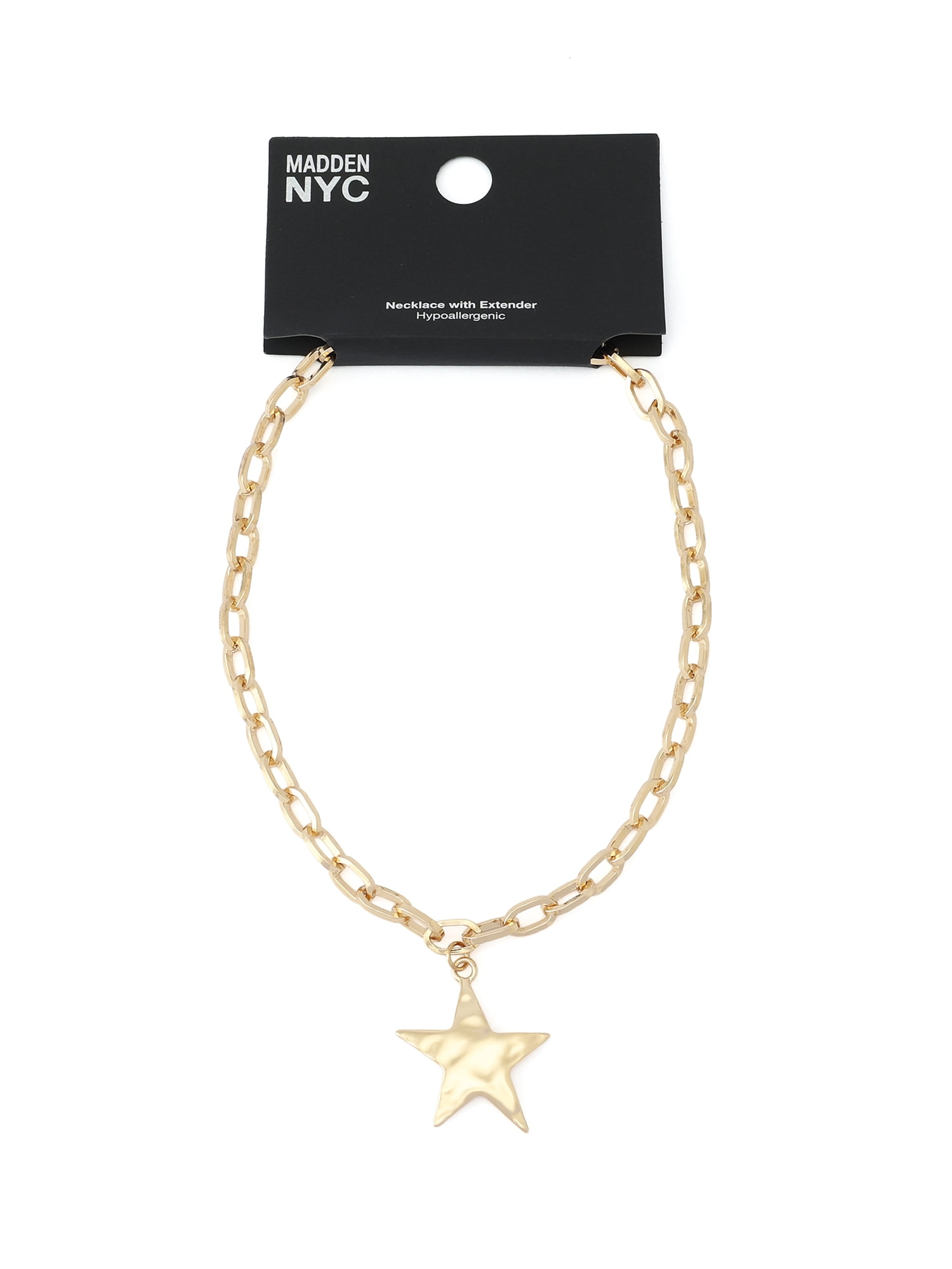 Madden NYC Women's Fashion Gold-Tone Star Pendant Necklace