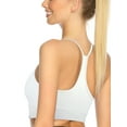thumbnail image 4 of RELLECIGA Beach Yoga Women's V Neck Ruched Sports Bras Fitness Support Workout Bras, 4 of 5