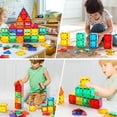 thumbnail image 4 of Bloques de construcción de azulejos magnéticos Gemmicc, 63 unidades, para niños, 4 of 9