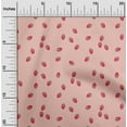 thumbnail image 1 of oneOone Organic Cotton Voile Fabric Raspberry Fruit Printed Fabric 1 Yard 42 Inch Wide, 1 of 4