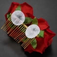 thumbnail image 3 of 2X Pinza de Pelo de Flor Rosa Diapositiva Alfiler de Bailarina de Flamenco Broche de Flores Clip de Estilo de Cabello, 3 of 5