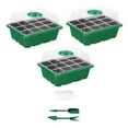 thumbnail image 1 of koolsoo Seed Starter Tray 12 Holes Growing Tray for Microgreens Windowsills Terraces 3Pcs, 1 of 9