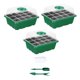 thumbnail image 1 of Bandeja de arranque de semillas 12 hoyos de para alféizares de ventana de microgreens 3 piezas, 1 of 8