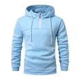 thumbnail image 2 of Essentials Hoodies for Men 2025 Fall Winter Long Sleeve Half Zipper Hooded Sweatshirt with Pockets Pullover Hoody, 2 of 3