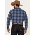 thumbnail image 4 of Blue Ranchwear Men's Lander Plaid Print Long Sleeve Western Snap Shirt Blue XX-, 4 of 4
