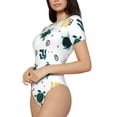 thumbnail image 2 of Naloa Turtles And Corals Women's Short-Sleeved Onesie, One-Piece Swimsuit for Parties, dates, clubs - X-Large, 2 of 9