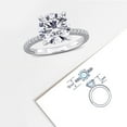 thumbnail image 6 of Created Forever Women's 3ct TW Lab Grown Diamond 14k White Gold Solitaire Engagement Ring, 6 of 10