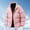 c01Pink, variant on Men's Down Jacket Warm Puffer Jacket Winter Coats Long Sleeves Zipper Stand Collar Outwear Insulated Jacket Pink XXXL