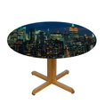 thumbnail image 3 of Orinice Night Cityscape Round Table Cover Stain Resistant Washable Indoor Outdoor Tablecloth Kitchen Dining Wedding Parties 100% Polyester Fiber 42-46, 3 of 8