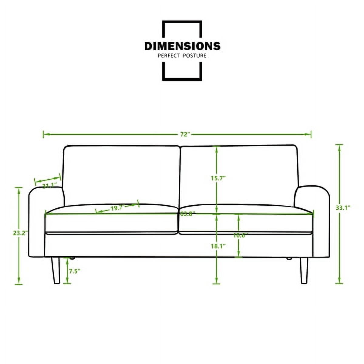 72" Soft Velvet Round Arm Apartment Loveseat – Cozy, Skin-Friendly & Modern for Living Rooms, Bedrooms & More