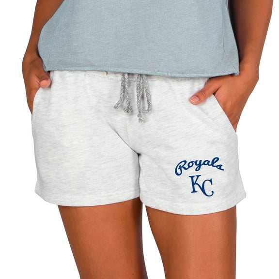 Women's Concepts Sport Ash Kansas City Royals Mainstream French Terry Tri-Blend Shorts