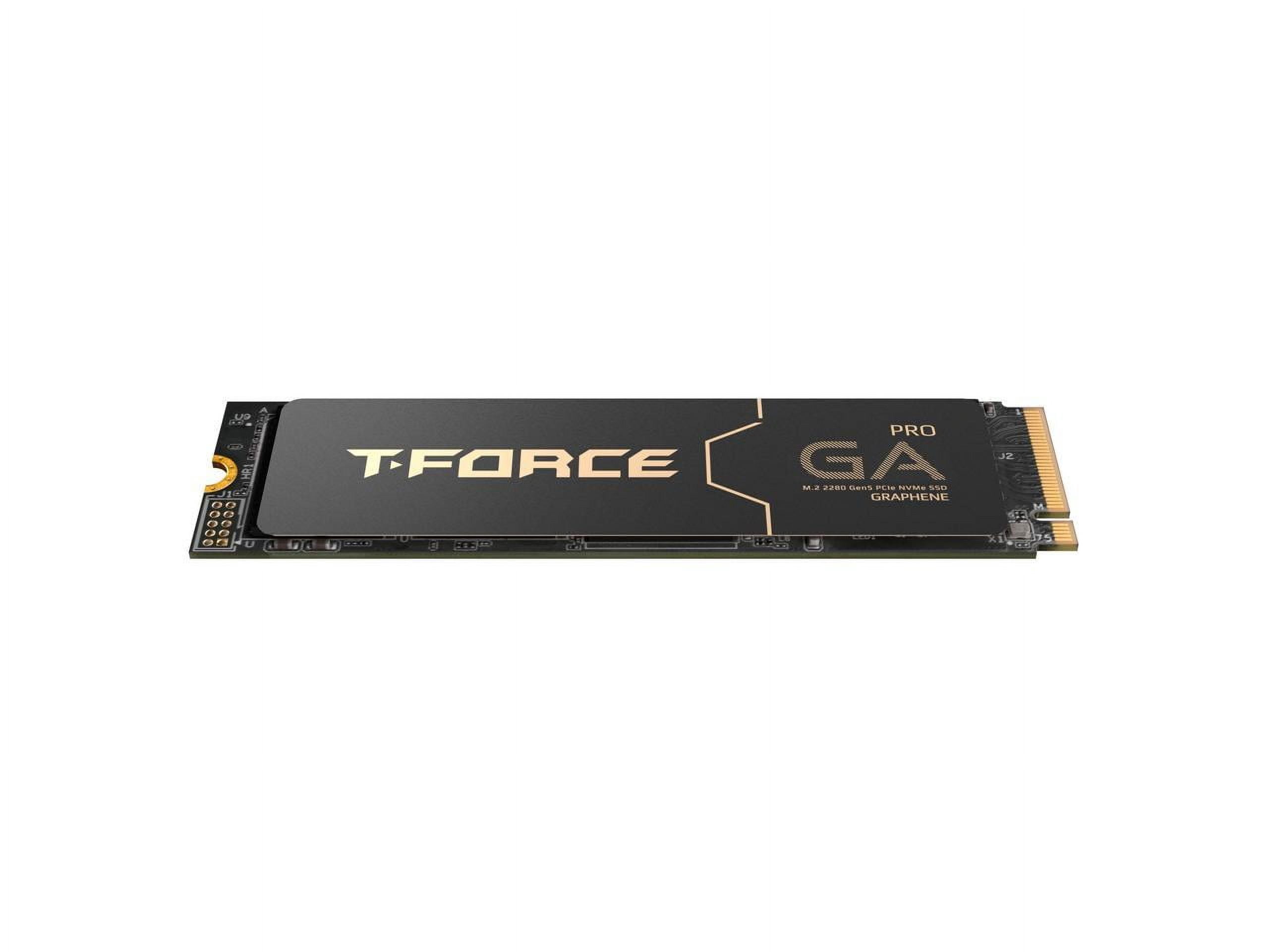 Team Group T-FORCE GA PRO M.2 2280 1TB PCIe Gen5.0x4 with DRAM CACHE with NVMe 3D NAND Internal Solid State Drive (SSD) TM8FFJ001T0C129