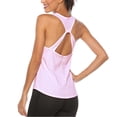 thumbnail image 1 of Playeras,Blusas y Tops,Ropa para Mujer Camisetas Sin Mangas Mujer Mujeres sin mangas Tops U cuello correr entrenamiento Yoga moda deportes Tops (Pink, M), 1 of 7